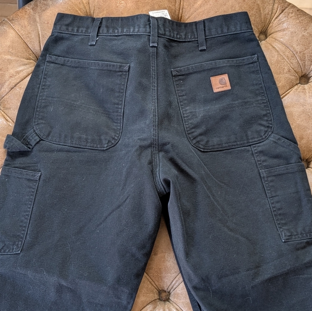 Carhartt Vintage Drill Painter Dungaree Single Knee Men's Sz 32x30 Cotton Black